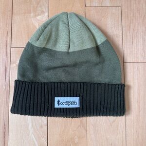 Cotopaxi Olive and Khaki Knit Beanie
